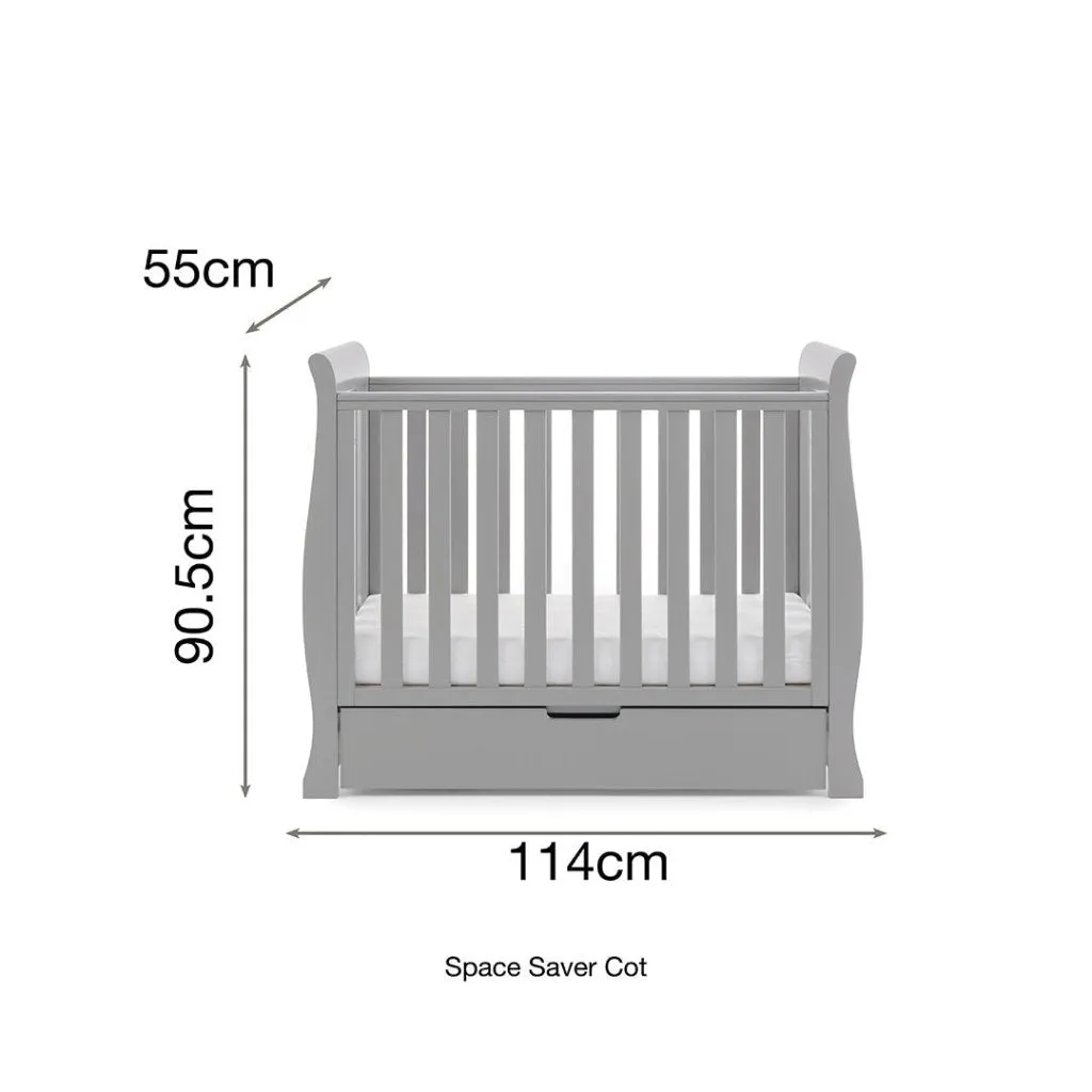 OBABY Stamford Space Saver Sleigh - Warm Grey