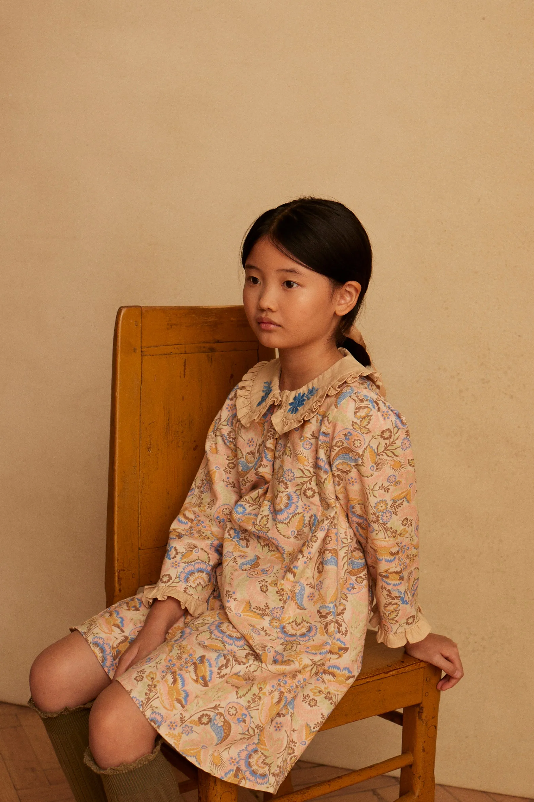 (OUTLET) Cara Dress - Woodland Floral Cream