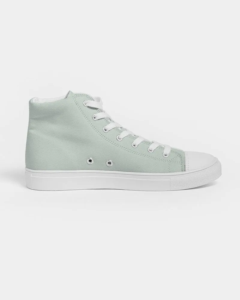 Pale Green Men's High-top Canvas Sneakers | Men's | Bright Pale Green | C10M0Y10K0