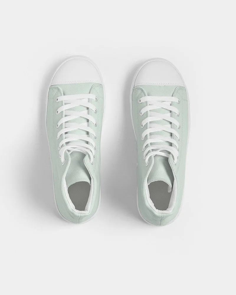 Pale Green Men's High-top Canvas Sneakers | Men's | Bright Pale Green | C10M0Y10K0