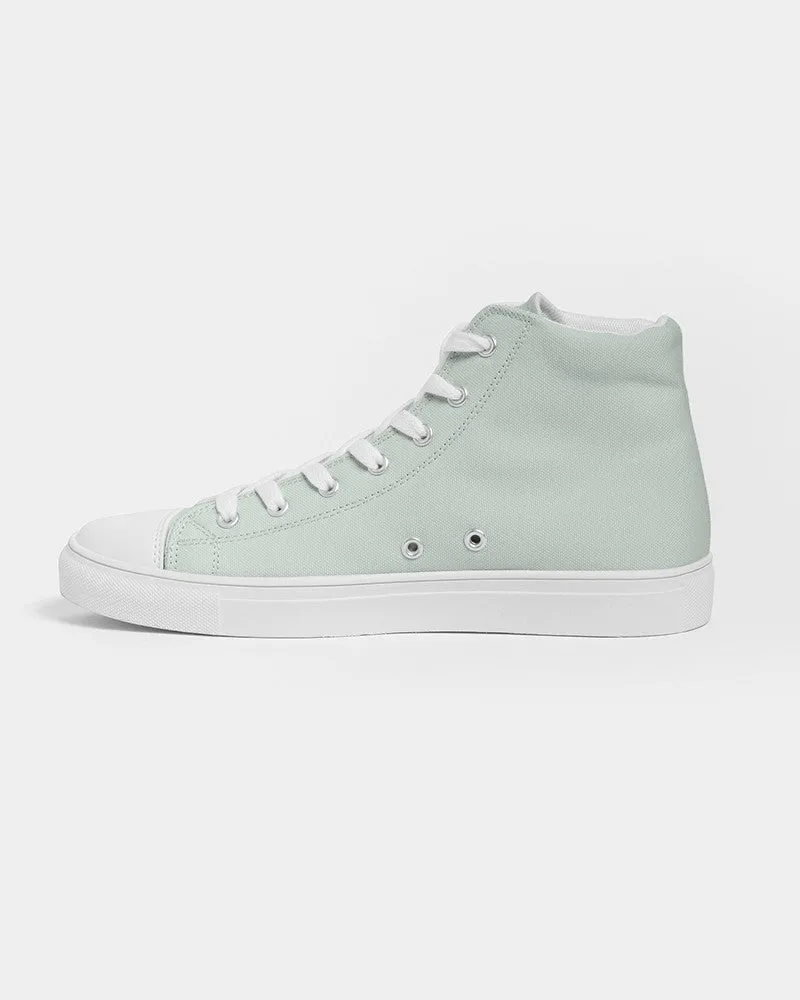 Pale Green Men's High-top Canvas Sneakers | Men's | Bright Pale Green | C10M0Y10K0