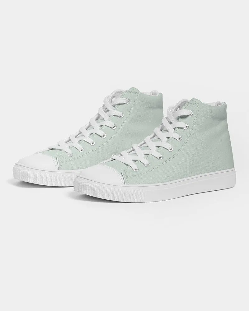 Pale Green Men's High-top Canvas Sneakers | Men's | Bright Pale Green | C10M0Y10K0