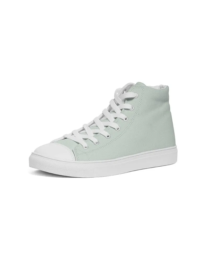 Pale Green Men's High-top Canvas Sneakers | Men's | Bright Pale Green | C10M0Y10K0