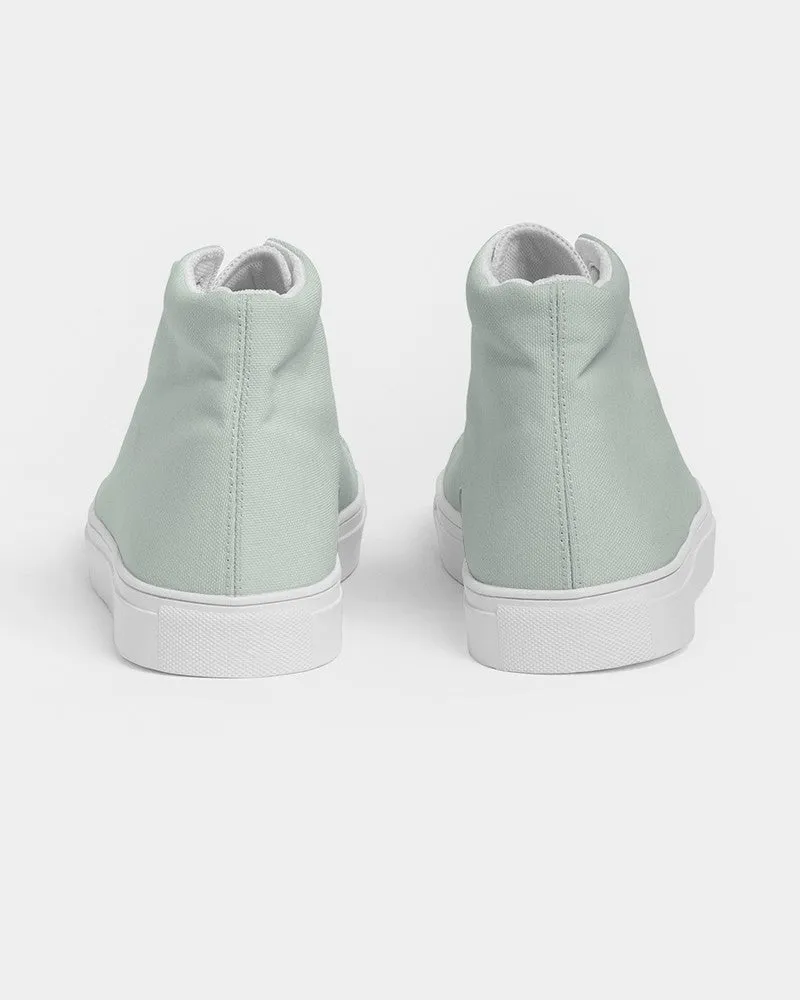 Pale Green Men's High-top Canvas Sneakers | Men's | Bright Pale Green | C10M0Y10K0