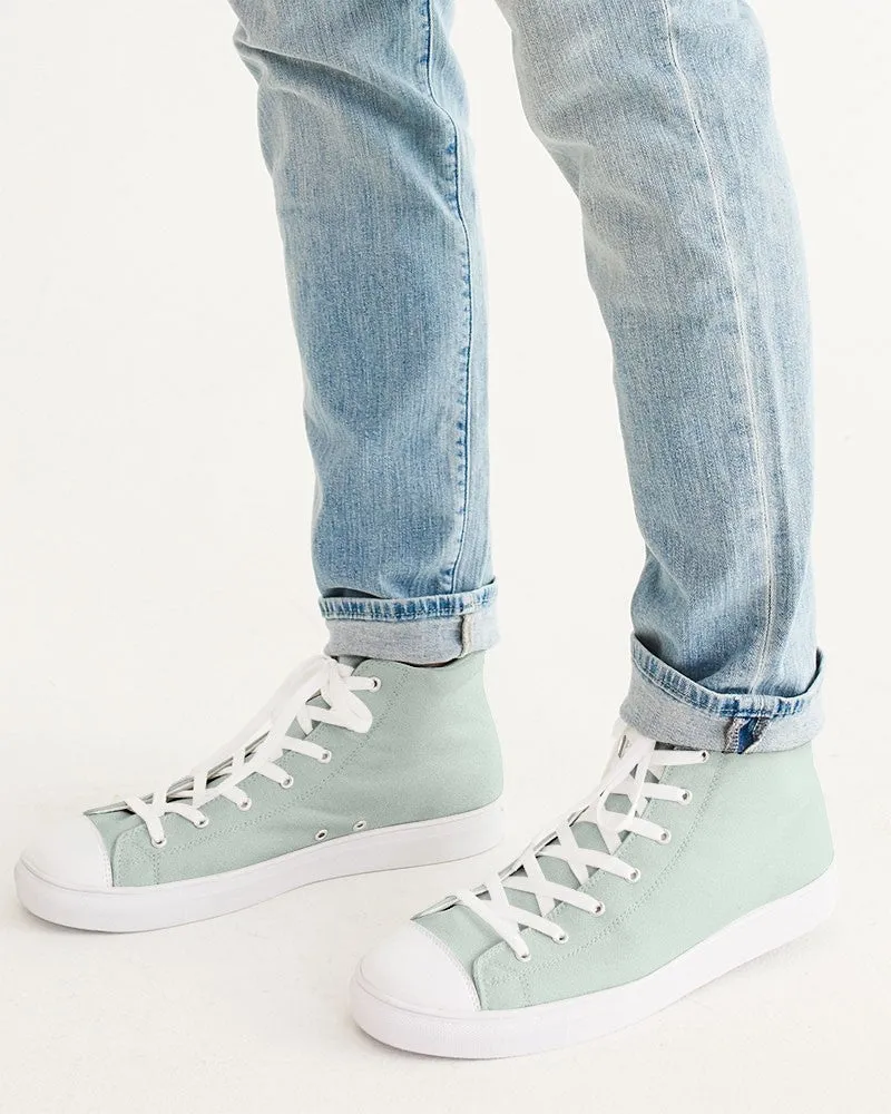 Pale Green Men's High-top Canvas Sneakers | Men's | Bright Pale Green | C10M0Y10K0