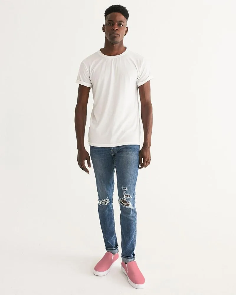 Pastel Pink Slip-On Canvas Sneakers | Men's | Bright Pastel Pink | C0M60Y30K0
