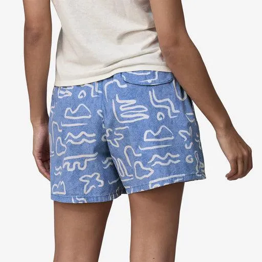 Patagonia Women's Funhoggers™ Shorts 4" Channel islands Vessel Blue