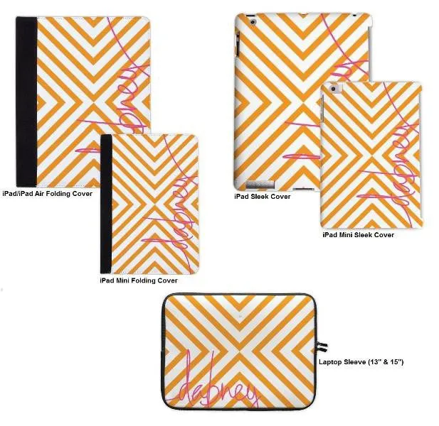Personalized iPad & Laptop Cases, Warm Red