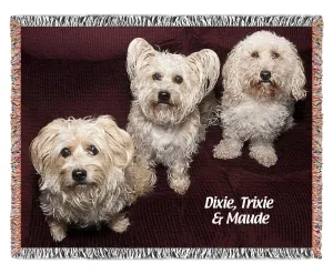 Pet Woven Photo Blankets