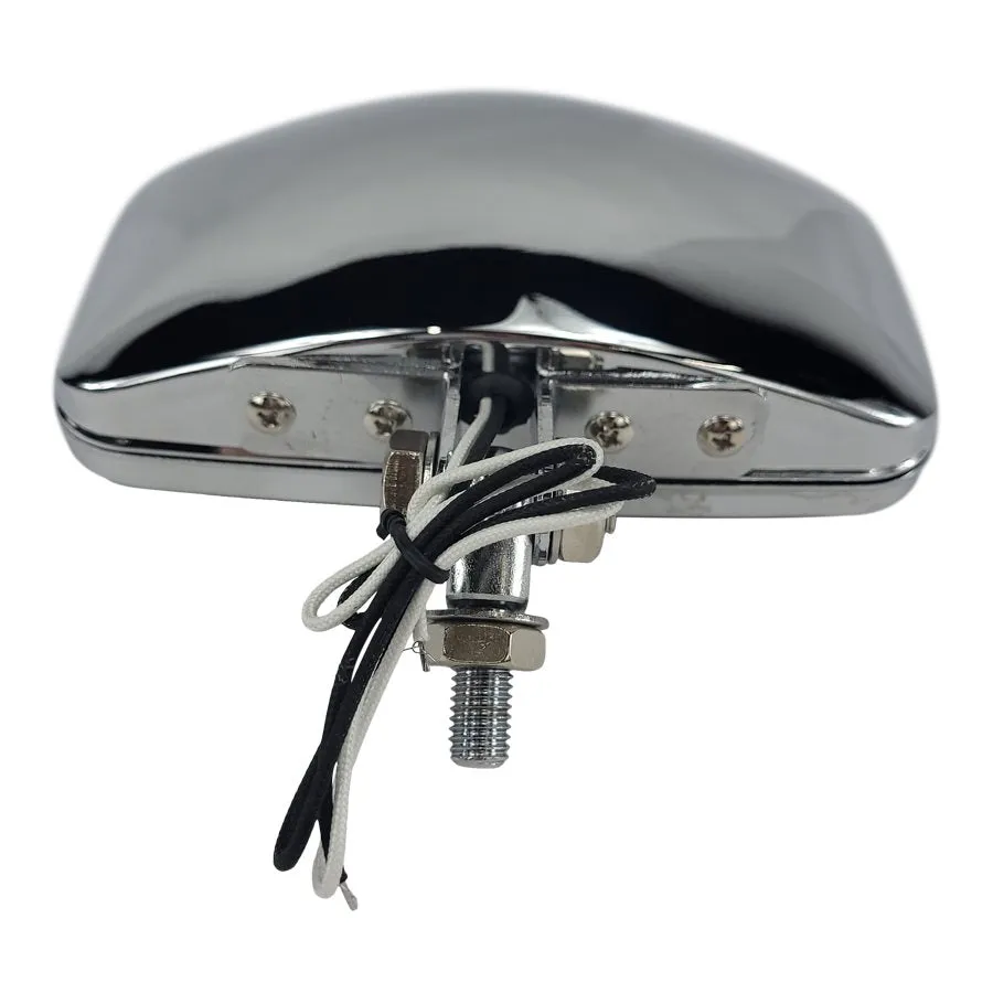 Rectangle Chopper Headlight - Chrome - Amber Lens