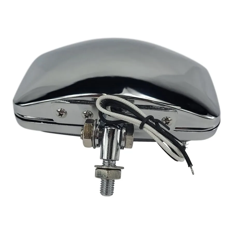 Rectangle Chopper Headlight - Chrome - Clear Lens