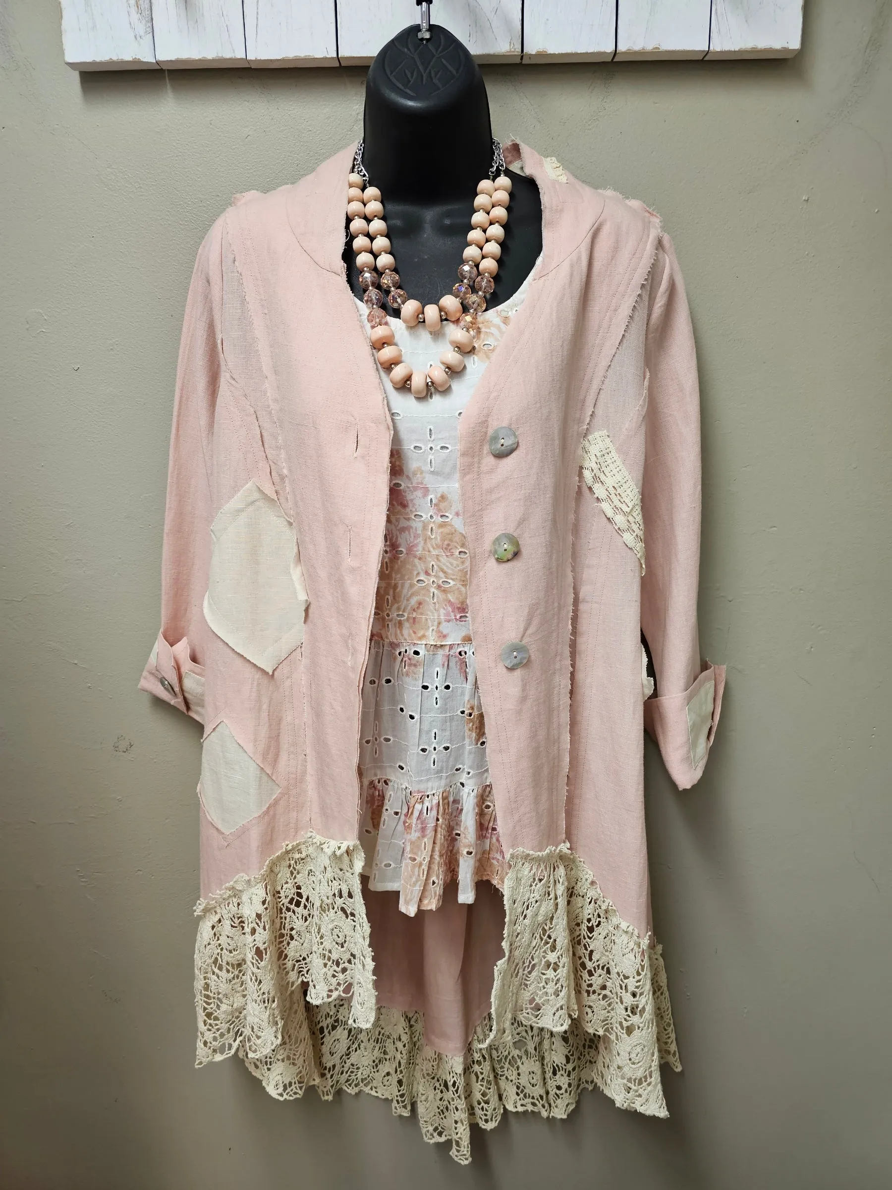 Romantic Pink Floral Tie Straps Top