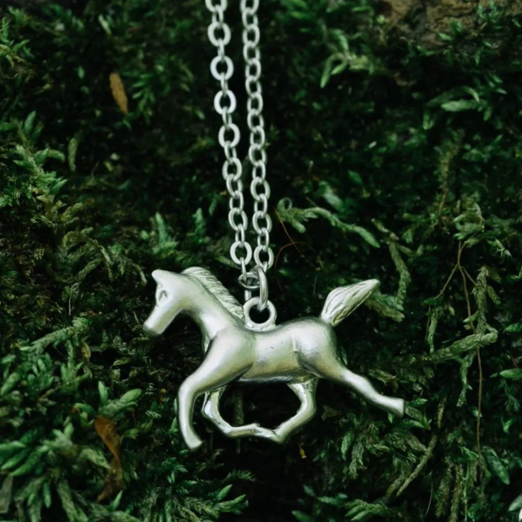 Running Horse Charm Necklace