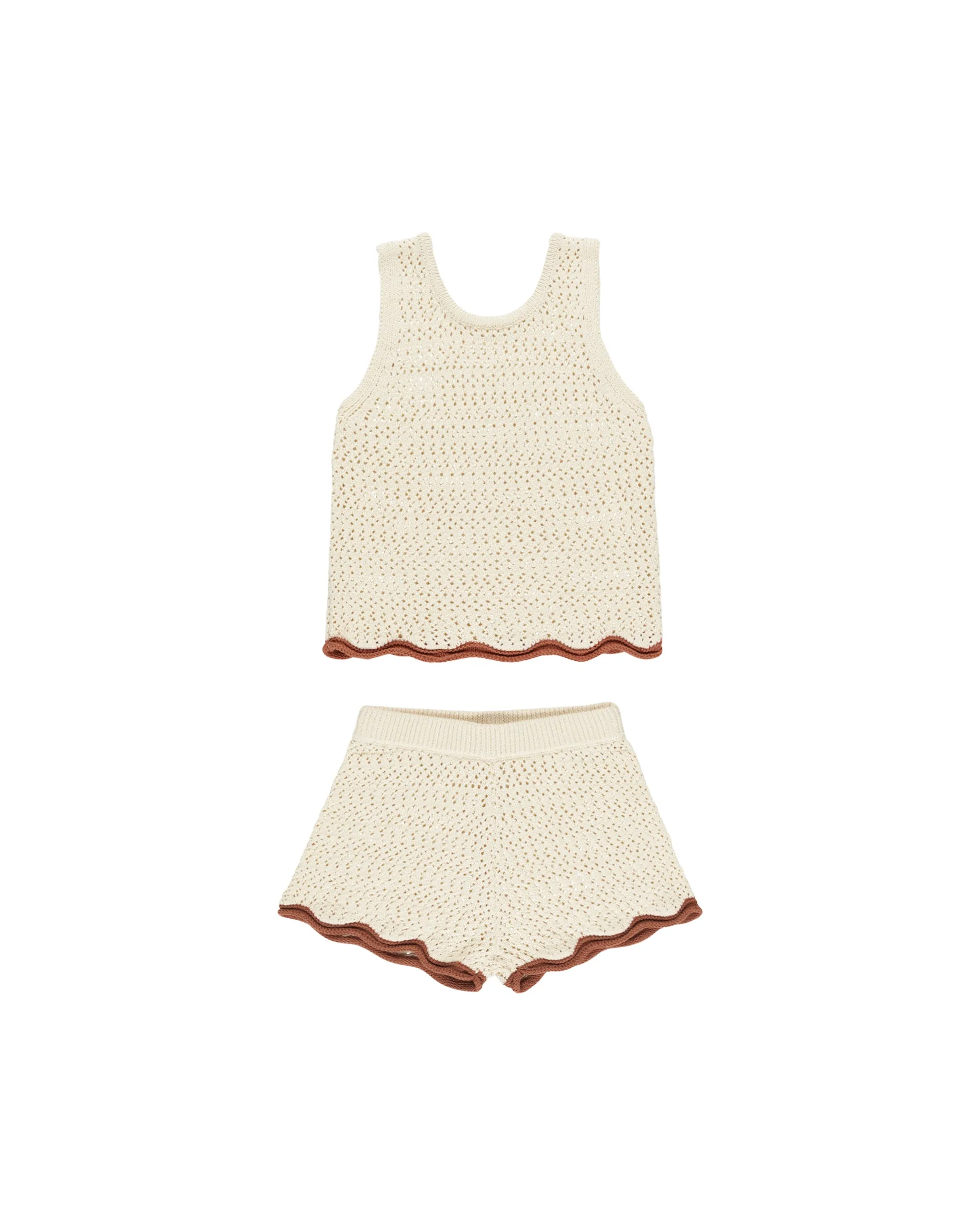 RYLEE   CRU Crochet Tank Set || Natural