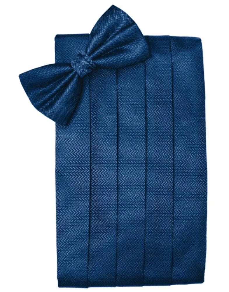 Sapphire Herringbone Kids Cummerbund