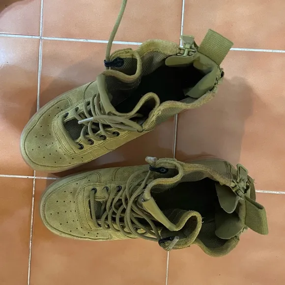 SF Air Force 1 Mid 'Desert Moss' Sneakers Size 6.5Y