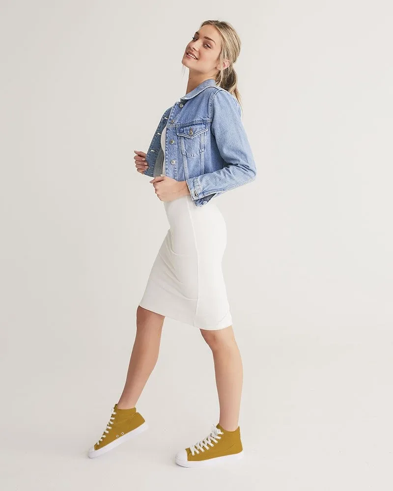 Shaded Orange High-Top Canvas Sneakers | Women's | C0M38Y100K30