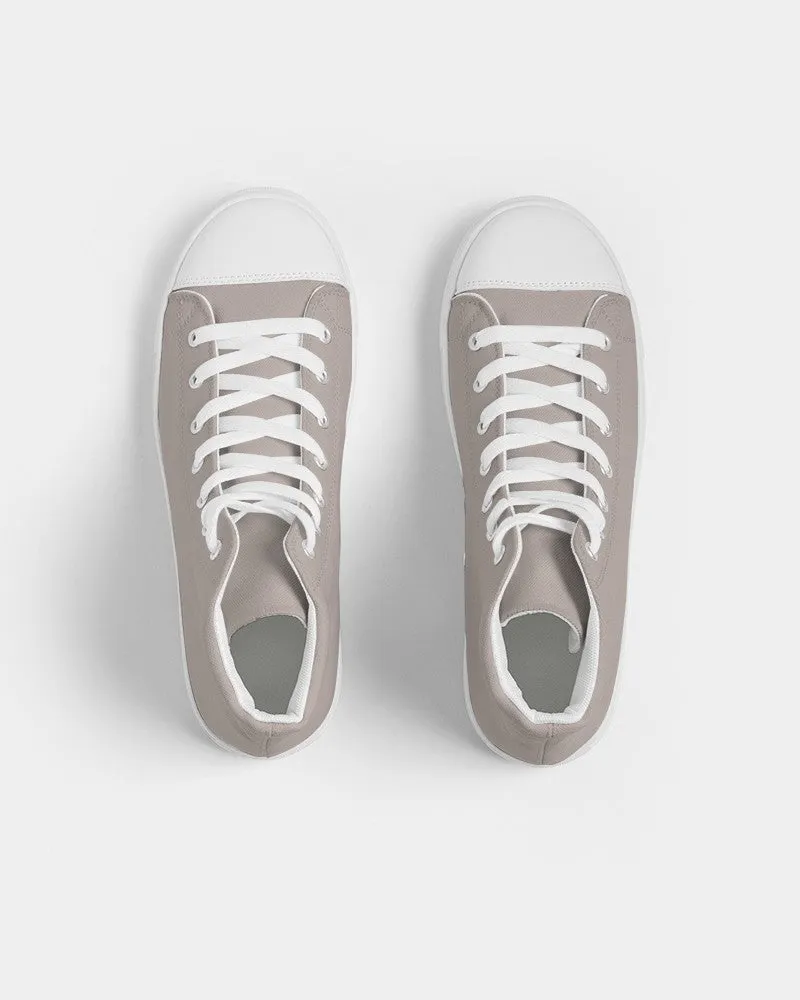 Shaded Pale Red Brown High-Top Canvas Sneakers | Men's | C0M10Y10K30