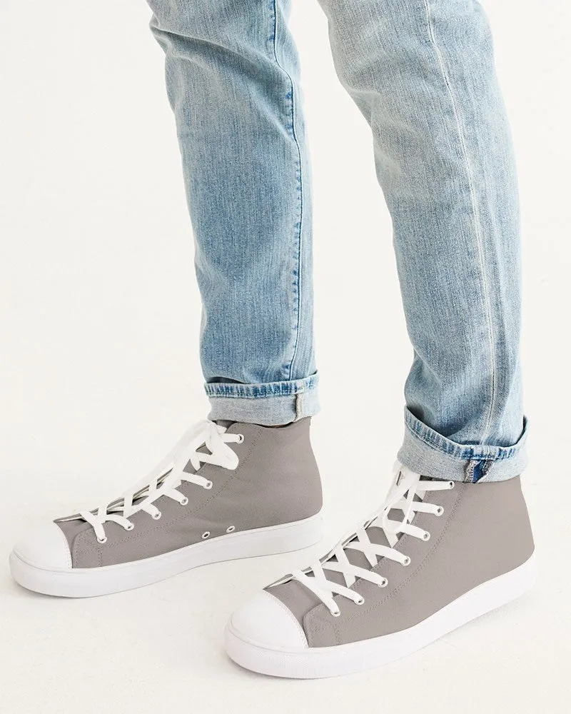 Shaded Pale Red Brown High-Top Canvas Sneakers | Men's | C0M10Y10K30