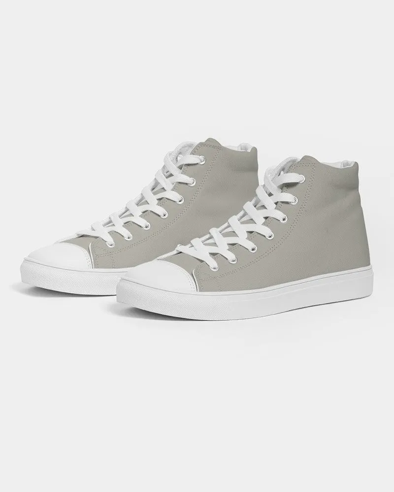 Shaded Pale Yellow Gray High-Top Canvas Sneakers | Men's | C0M0Y10K30