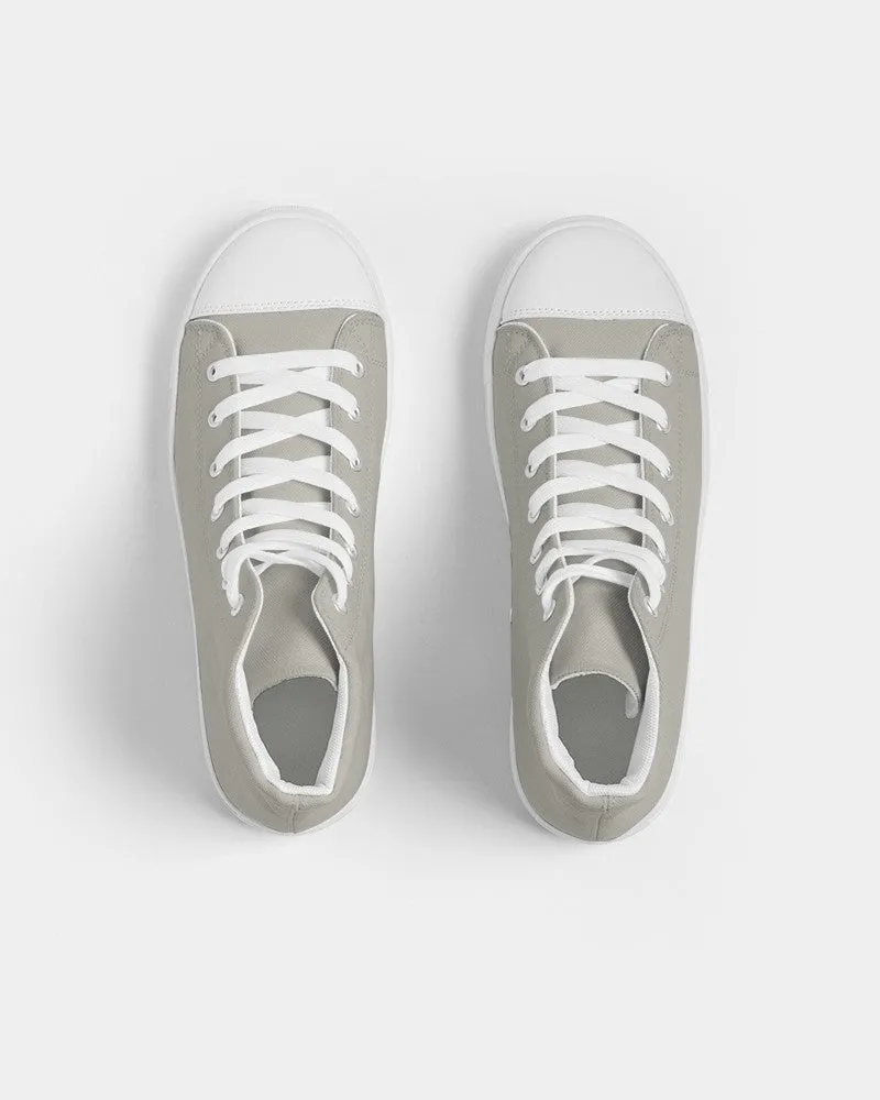 Shaded Pale Yellow Gray High-Top Canvas Sneakers | Men's | C0M0Y10K30