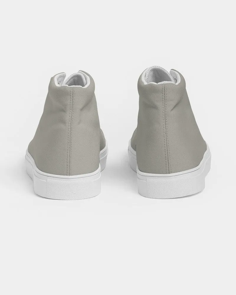 Shaded Pale Yellow Gray High-Top Canvas Sneakers | Men's | C0M0Y10K30