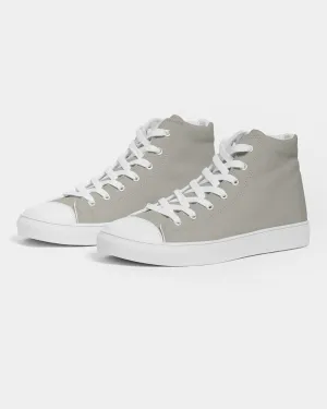 Shaded Pale Yellow Gray High-Top Canvas Sneakers | Men's | C0M0Y10K30