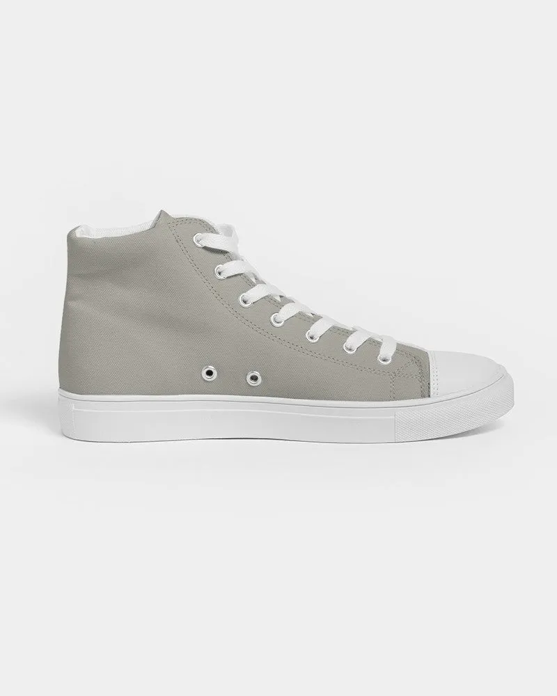 Shaded Pale Yellow Gray High-Top Canvas Sneakers | Men's | C0M0Y10K30