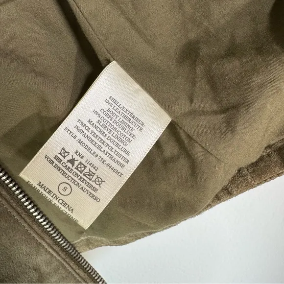 SL8 Olive Green Suede‎ Moto Jacket Small