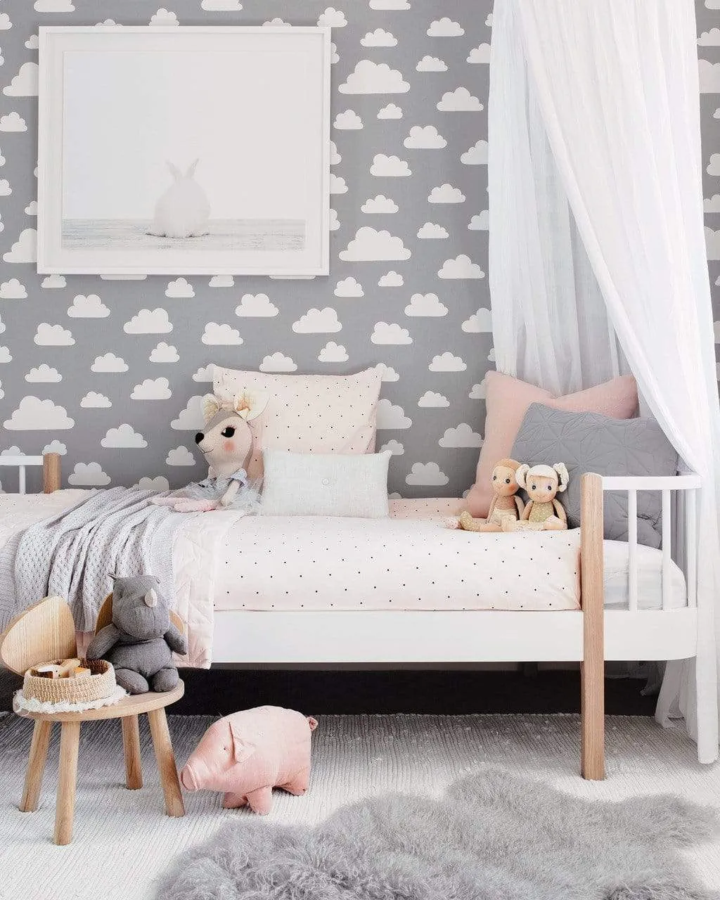 Snuggle Hunny Diamond Knit Baby Blanket - Warm Grey