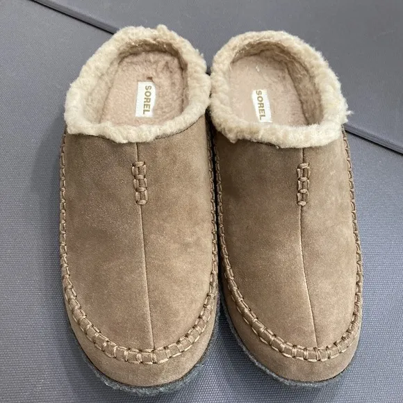 Sorel Slippers Men's Falcon Ridge Brown Size 12 Cozy Lined Warm Slip On