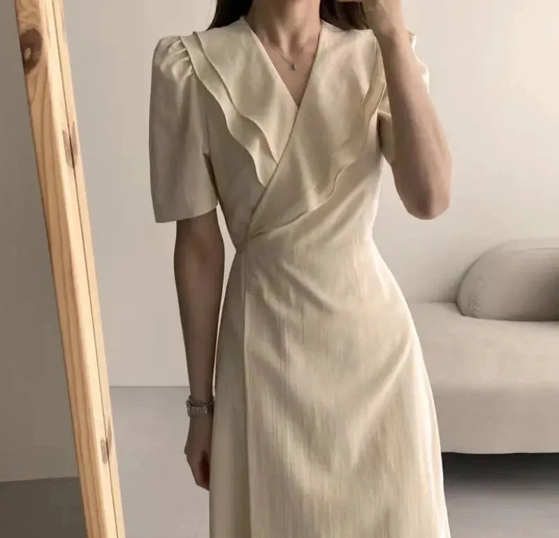 South Korea Chic Midi Dress