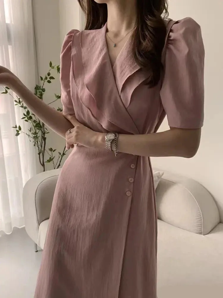 South Korea Chic Midi Dress