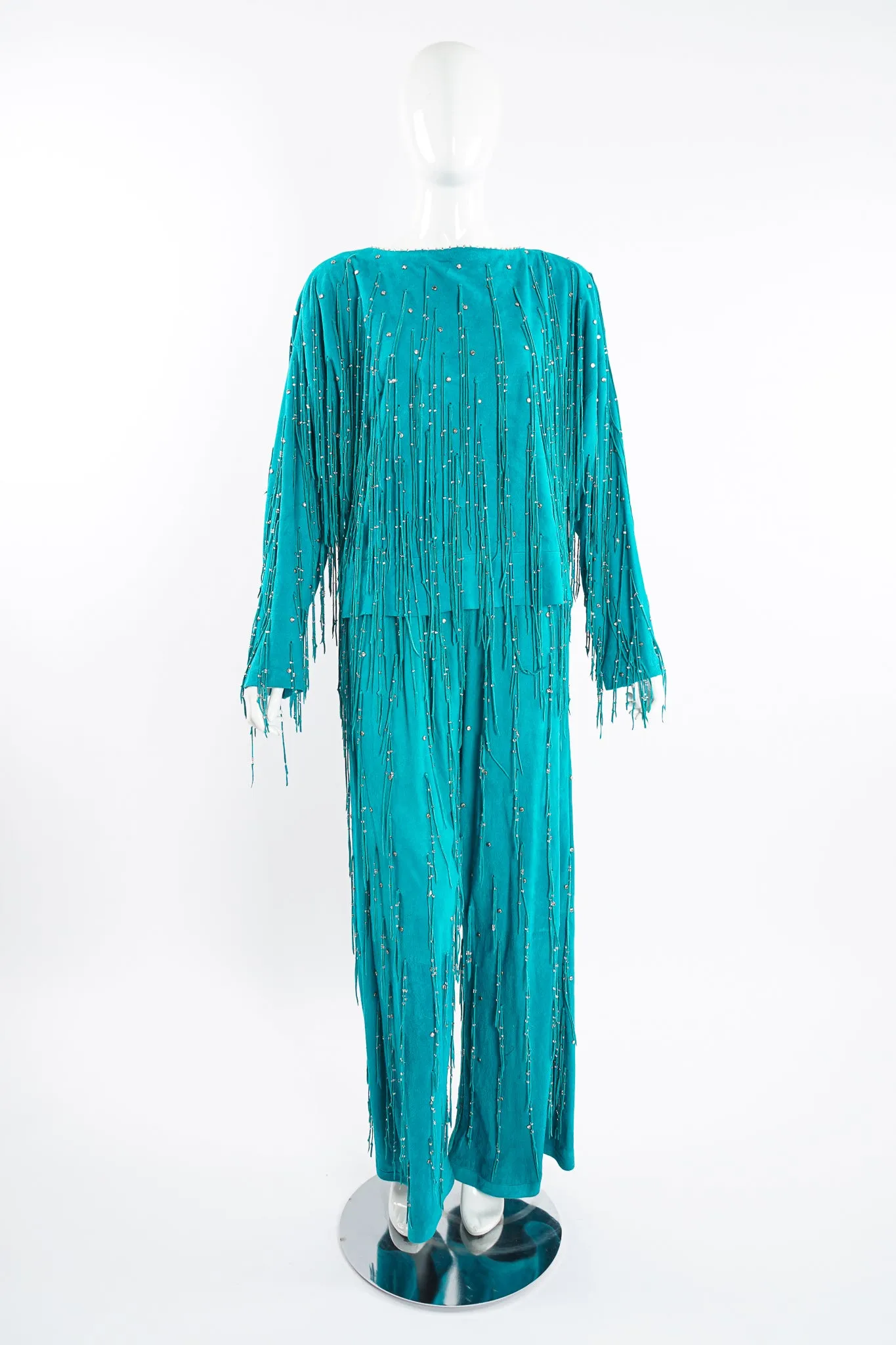 Suede Fringe Top & Pant Set