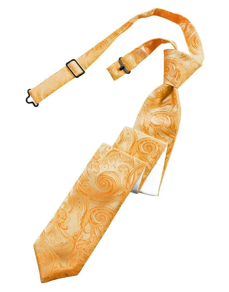 Tangerine Tapestry Skinny Necktie