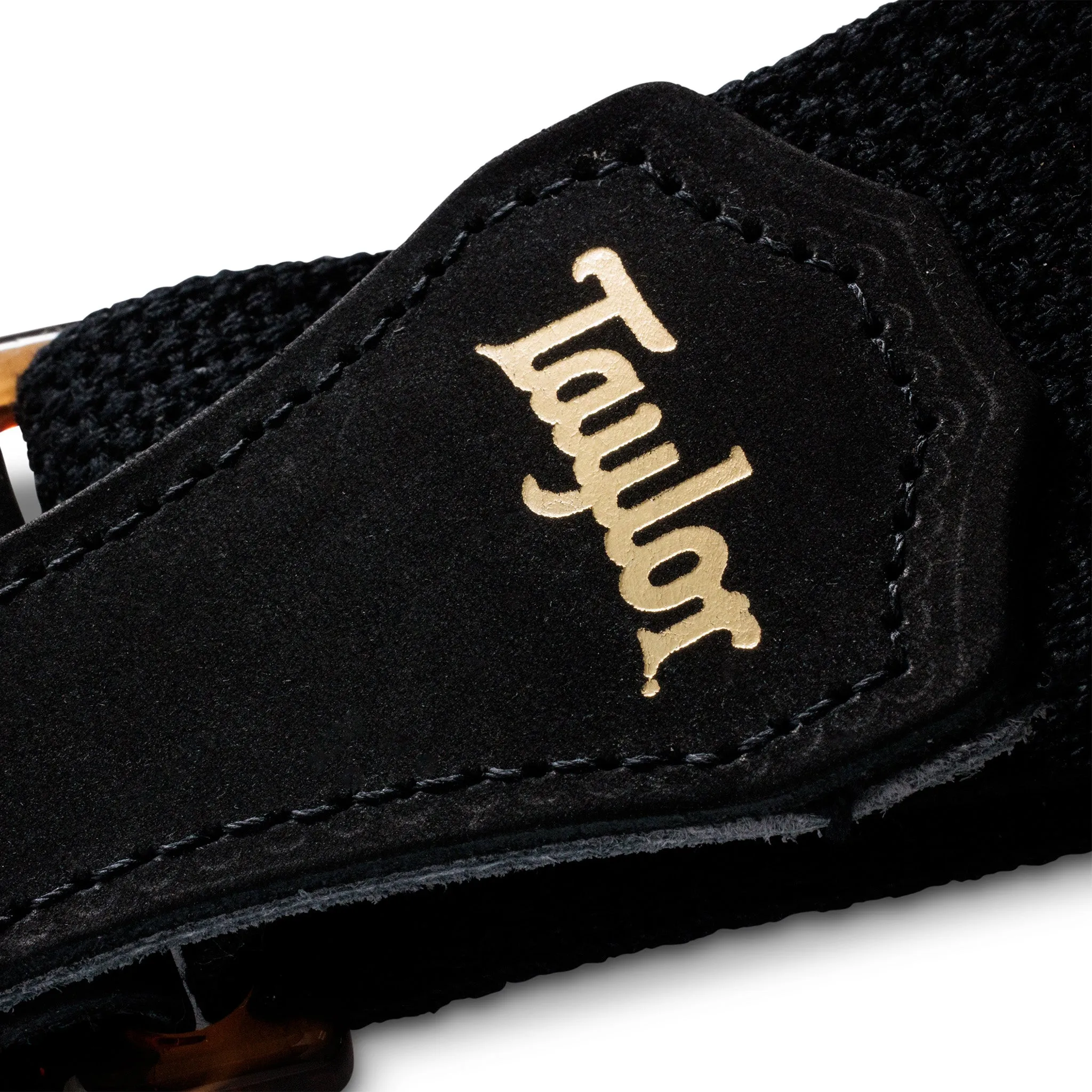 Taylor 2Inch GS Mini Guitar Strap w/Amber Buckle, Black Cotton