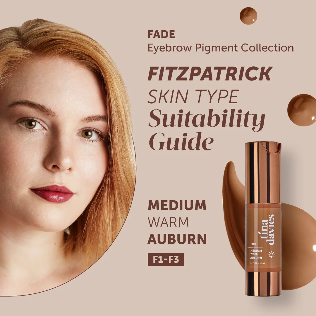 Tina Davies - FADE Eyebrow Pigments - Medium Warm Auburn, 15ml