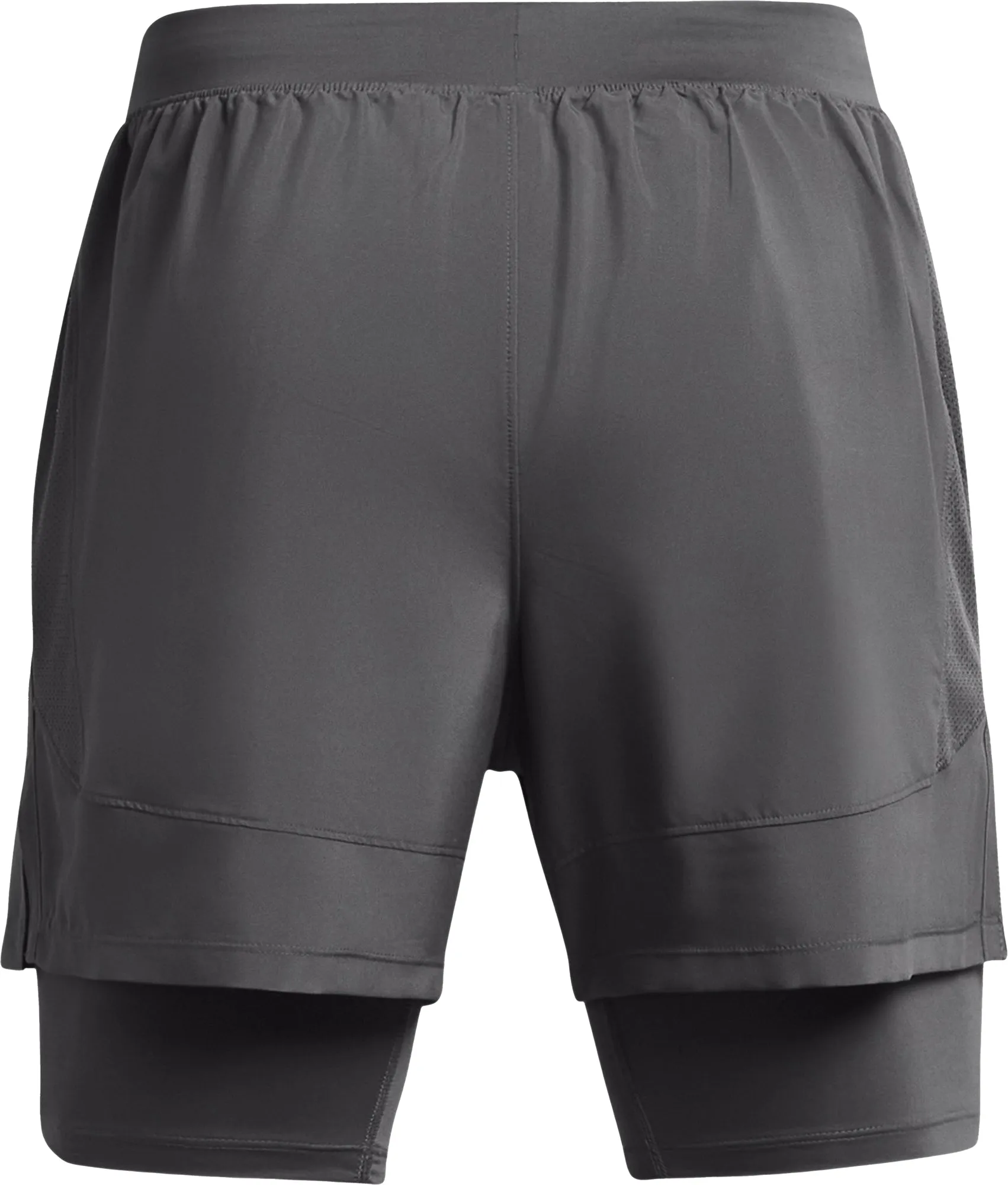 Under Armour Launch 2 In 1 Mens Running Shorts - Grey