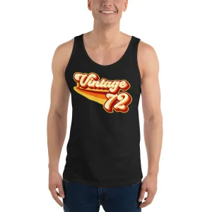 Vintage 1972 Warm Retro Lines Unisex  Tank Top