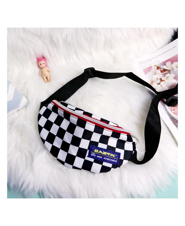 Vintage Checkerboard Waist Bag