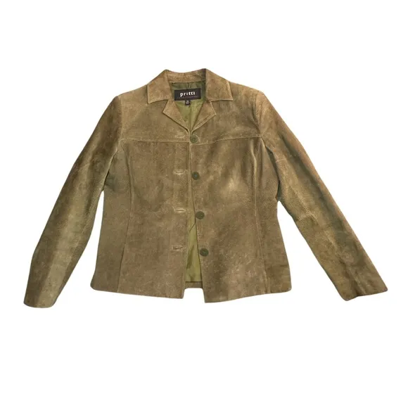 Vintage Pritti by Kristen Blake Green Suede Jacket