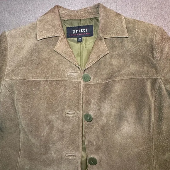 Vintage Pritti by Kristen Blake Green Suede Jacket