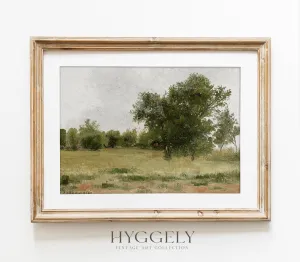 Vintage Warm Earth Tones Landscape Art Print L0222