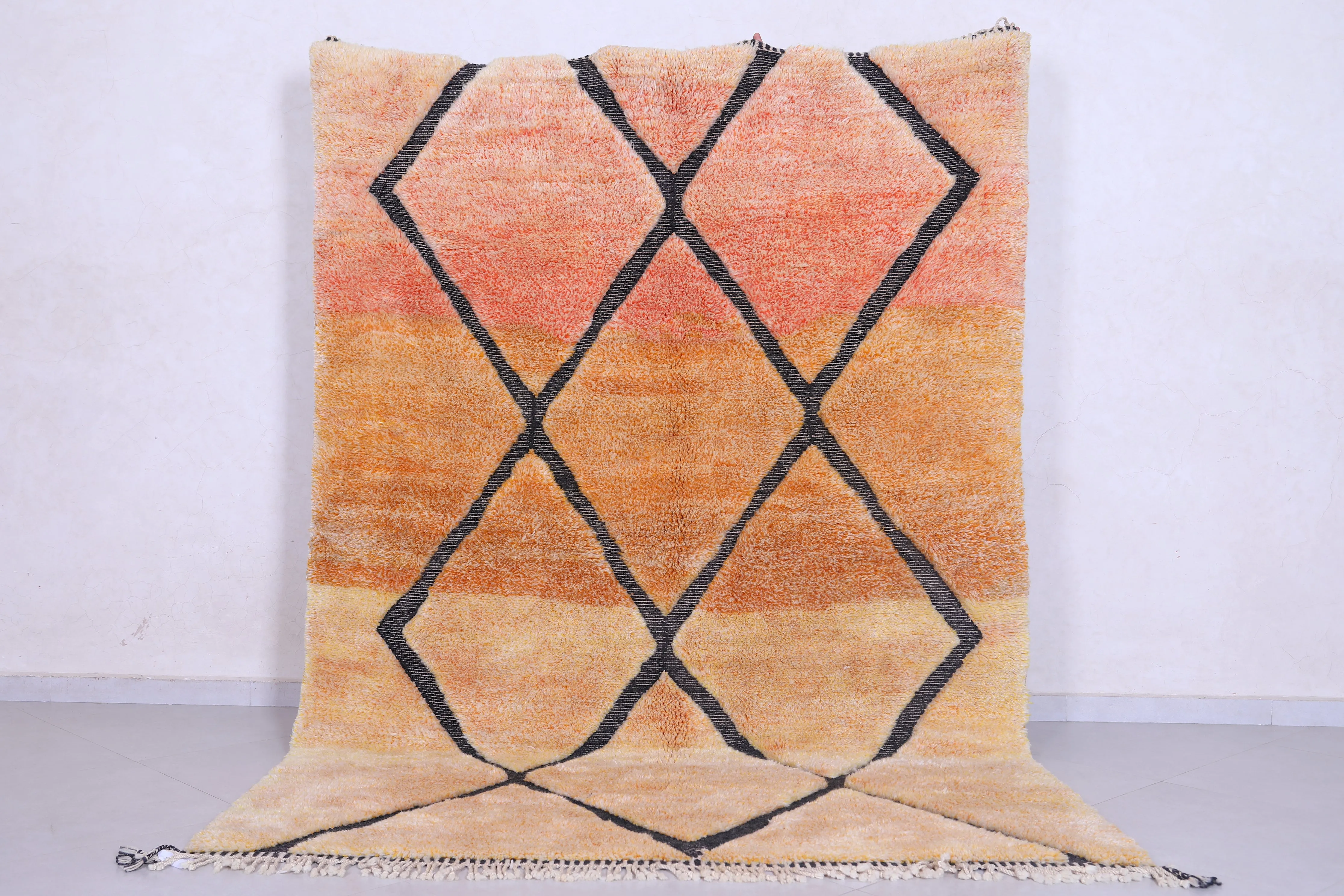 Warm Moroccan berber rug - Handmade Boujaad Rug- Custom Rug