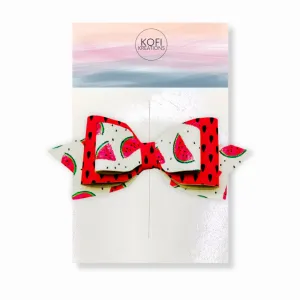 Watermelon Pepperdine Hair Bow