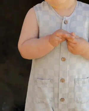 Woven Jumpsuit- Blue Check