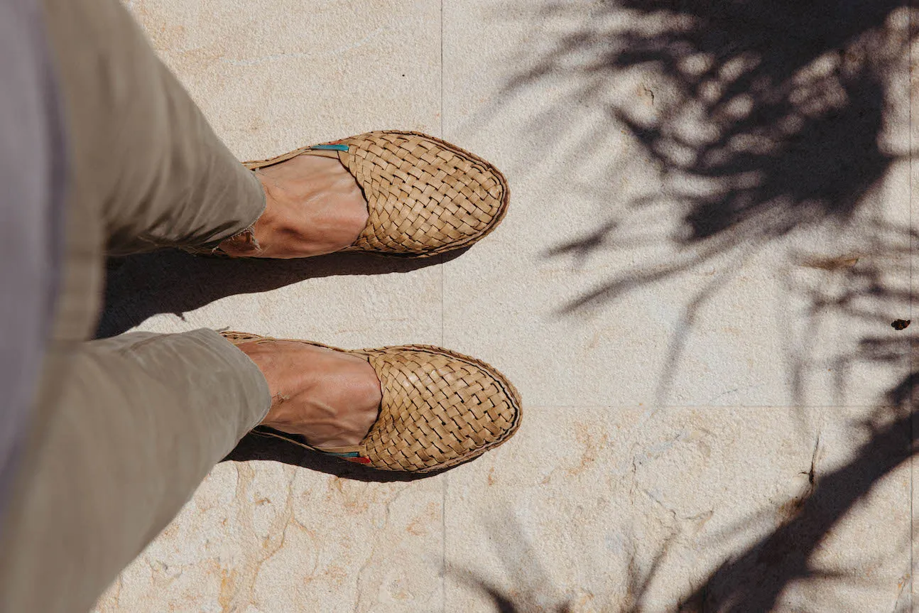 Woven Shoe in Honey   Stripes by Mohinders