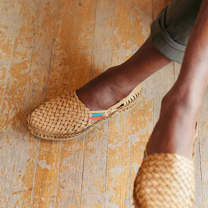 Woven Shoe in Honey   Stripes by Mohinders