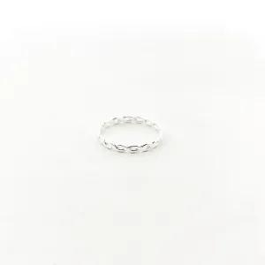 Woven Stacking Ring | Silver