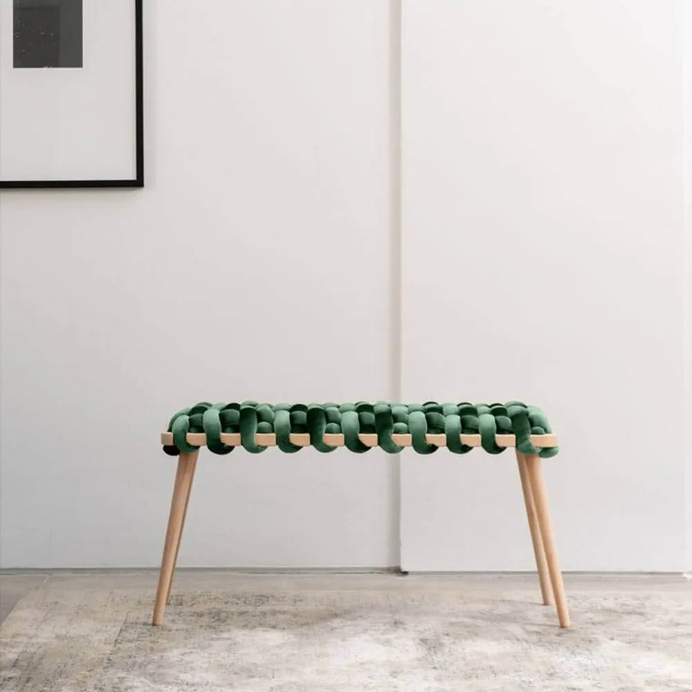 Woven Velvet Bench